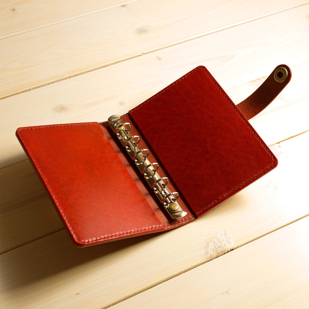 ミニ6 ルガトショルダー システム手帳 牛革 本革 レザー M6 手帳カバー